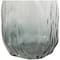 11" Gray & Clear Textured Rectangular Ombre Glass Vase